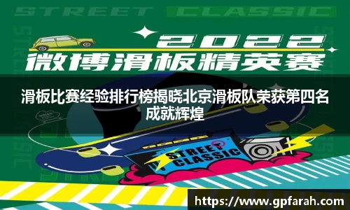 滑板比赛经验排行榜揭晓北京滑板队荣获第四名成就辉煌